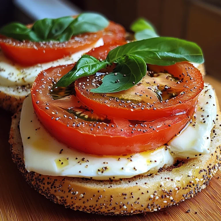 Bagel mit Tomate und Mozzarella