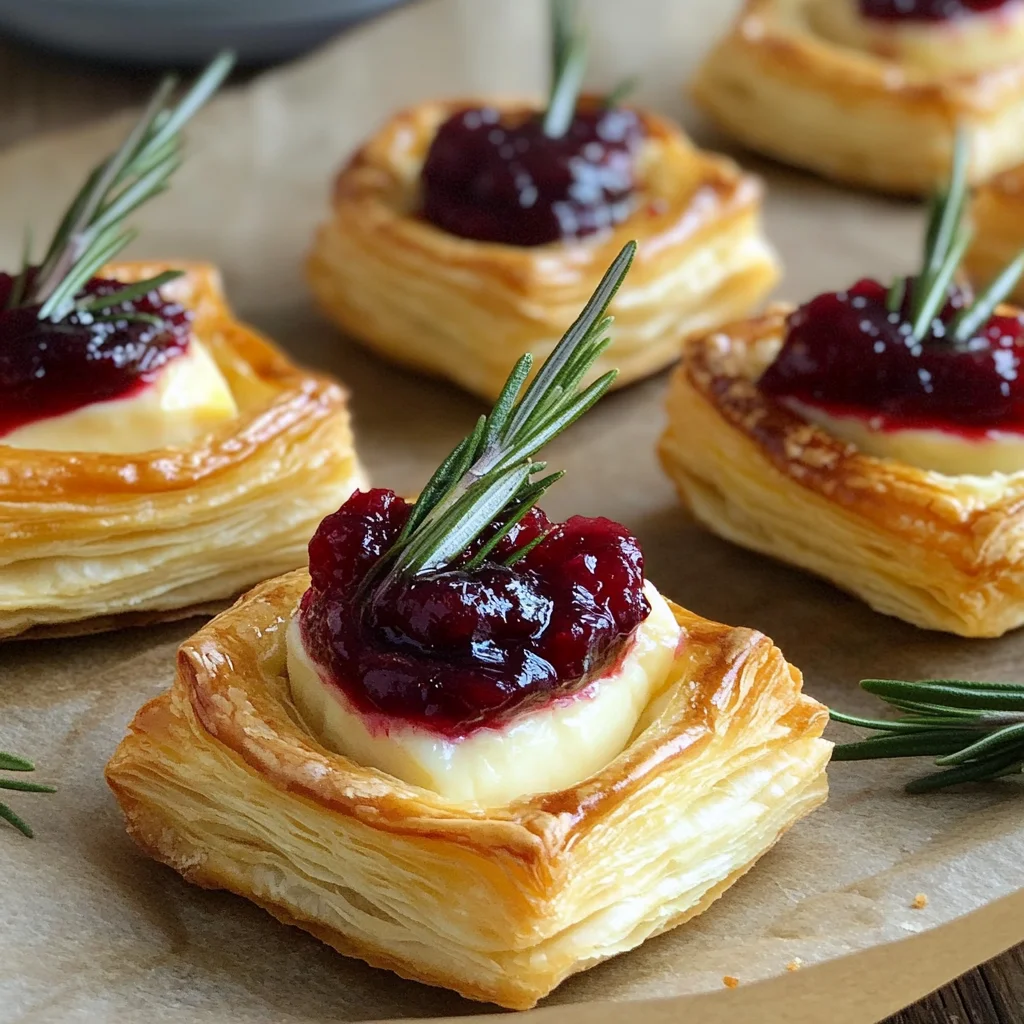 Blätterteig-Häppchen mit Camembert