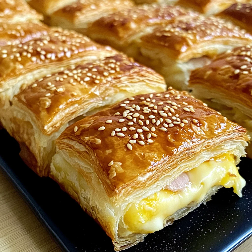 Blätterteig-Puten-Käse-Snacks: