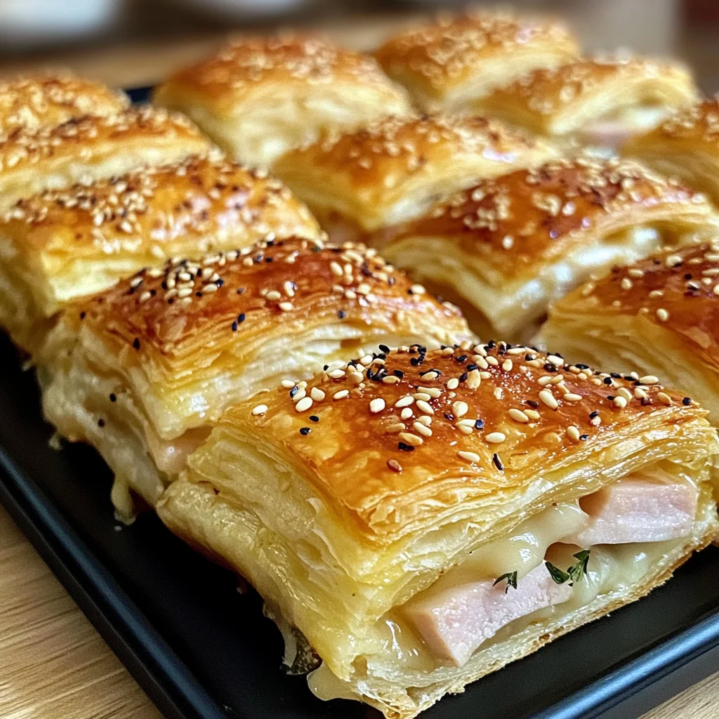 Blätterteig-Puten-Käse-Snacks: