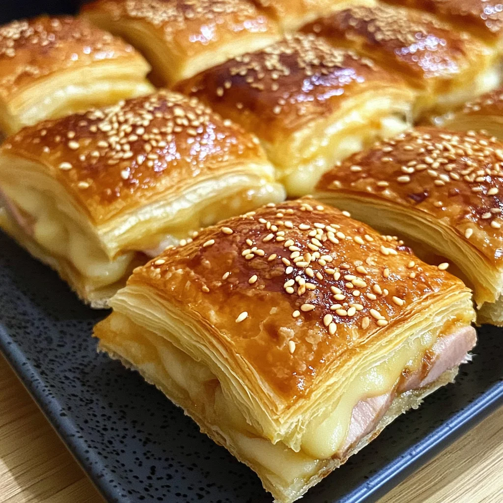 Blätterteig-Puten-Käse-Snacks: