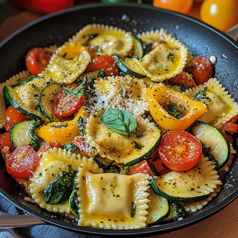 Bunte Ravioli-Gemüse-Pfanne