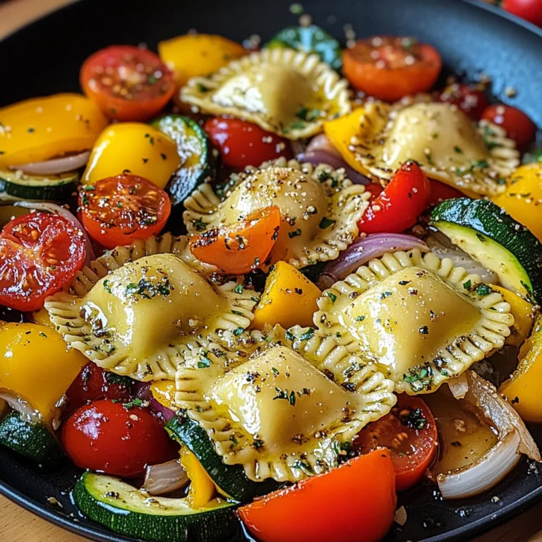 Bunte Ravioli-Gemüse-Pfanne