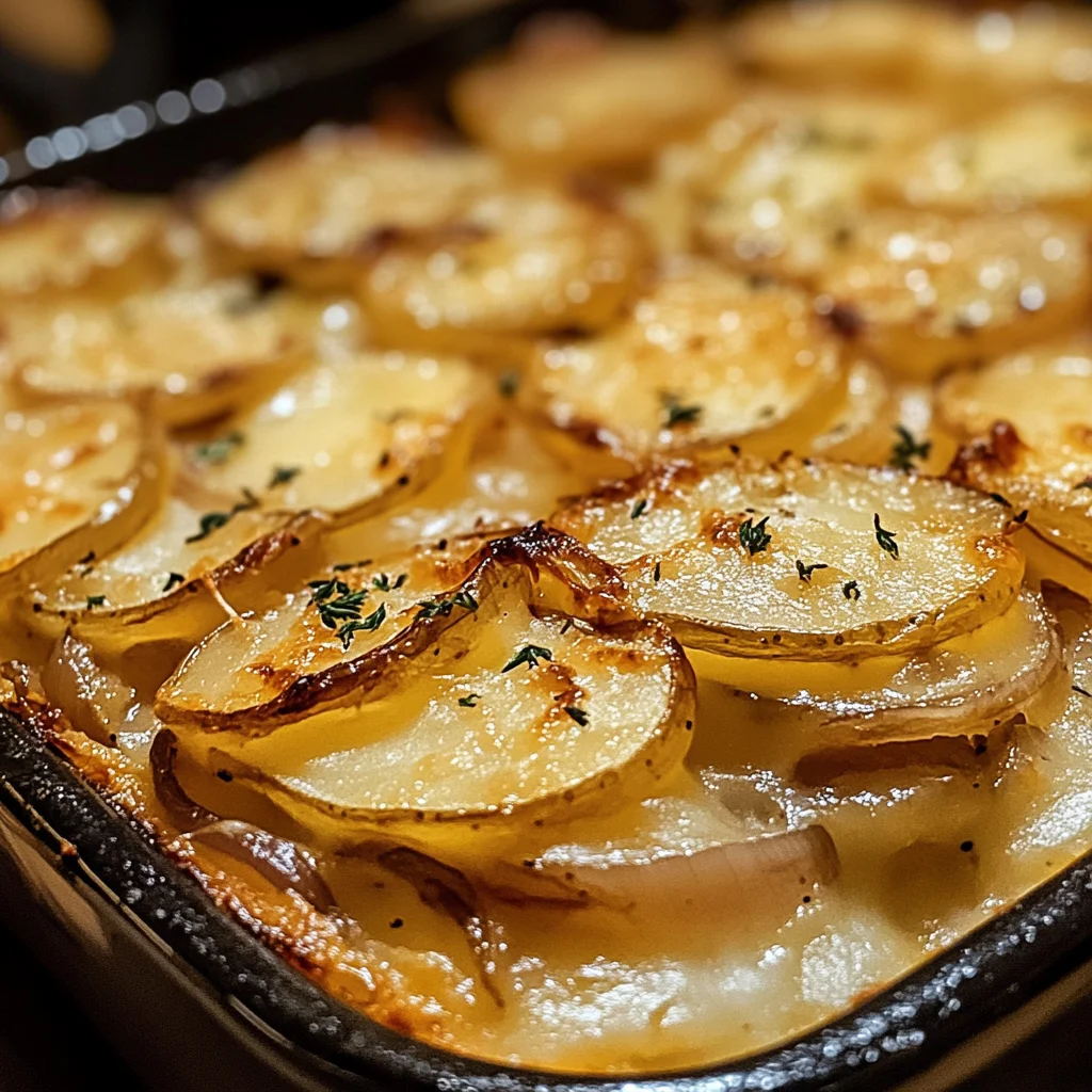 Cremiger French Onion Kartoffelauflauf