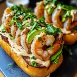 Gegrillte Shrimp-Rollen auf Brioche-Brötchen