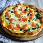 Kartoffeltarte mit Räucherlachs & Spinat – einfach & lecker