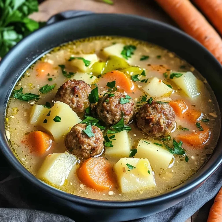 Kohlrabi Suppentopf mit Hackbällchen