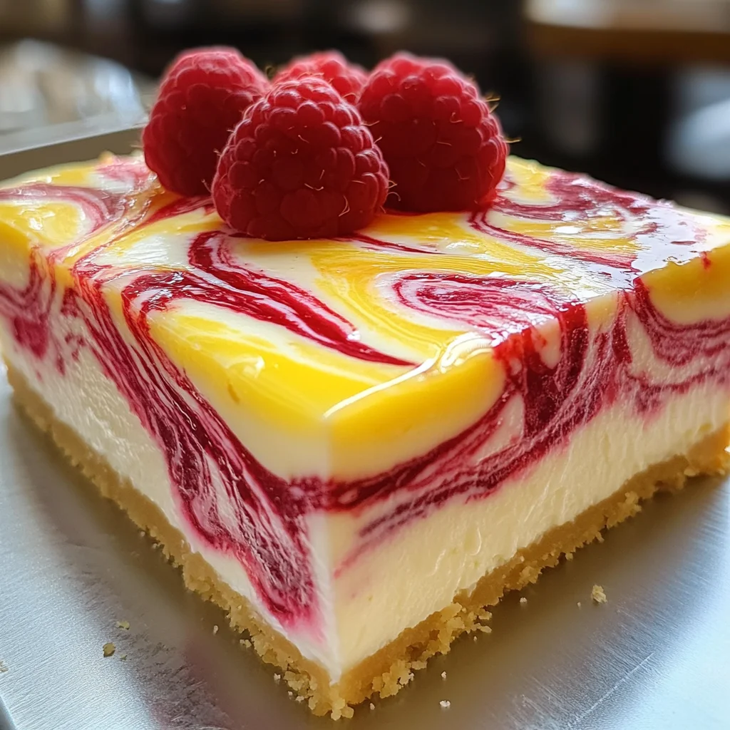 LEMON RASPBERRY SWIRL CHEESECAKE