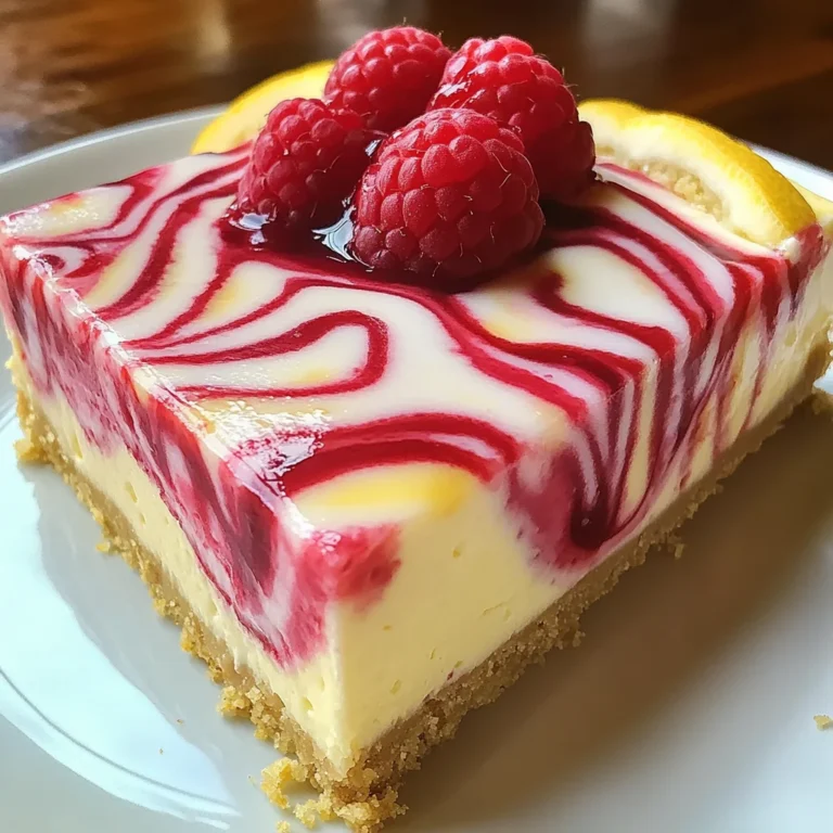 LEMON RASPBERRY SWIRL CHEESECAKE