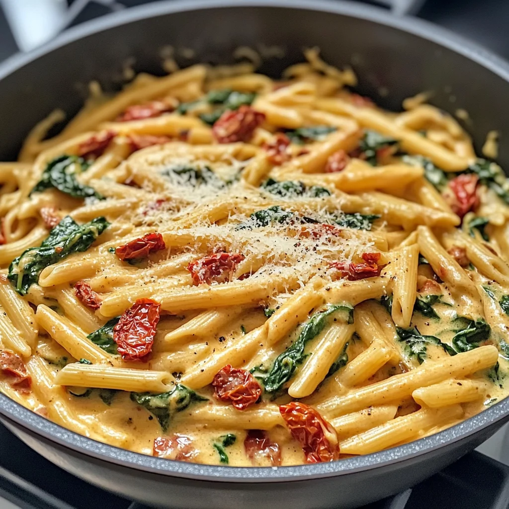 One-Pot Spinach Tomato Pasta