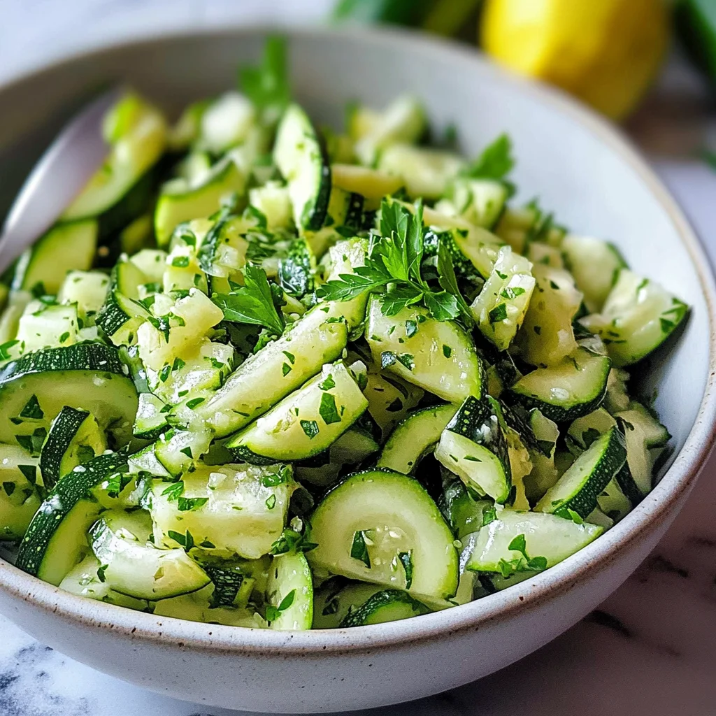 Zucchinisalat roh geraspelt