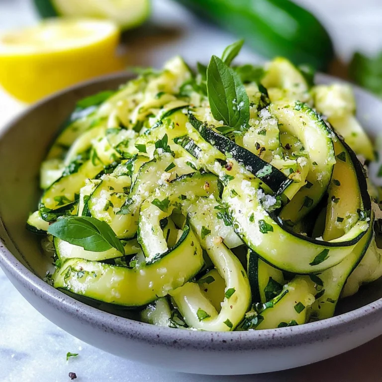 Zucchinisalat roh geraspelt